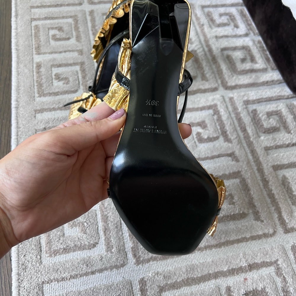 Saint Laurent Gold Heels - Picture 5 of 5